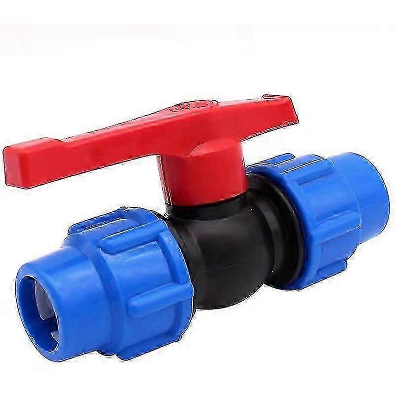 Shut off valve for high density polyethylene or alkaline water pipe 32mm