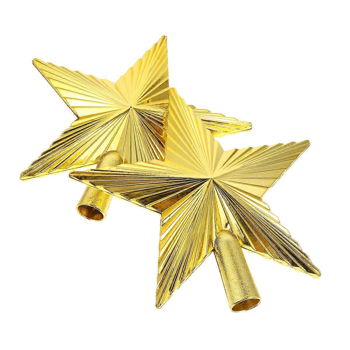 Rustic Tree Topper Christmas Tree Star Ornament Festive Atmosphere Enhancement 20.00X20.00X3.00cm 2Pcs