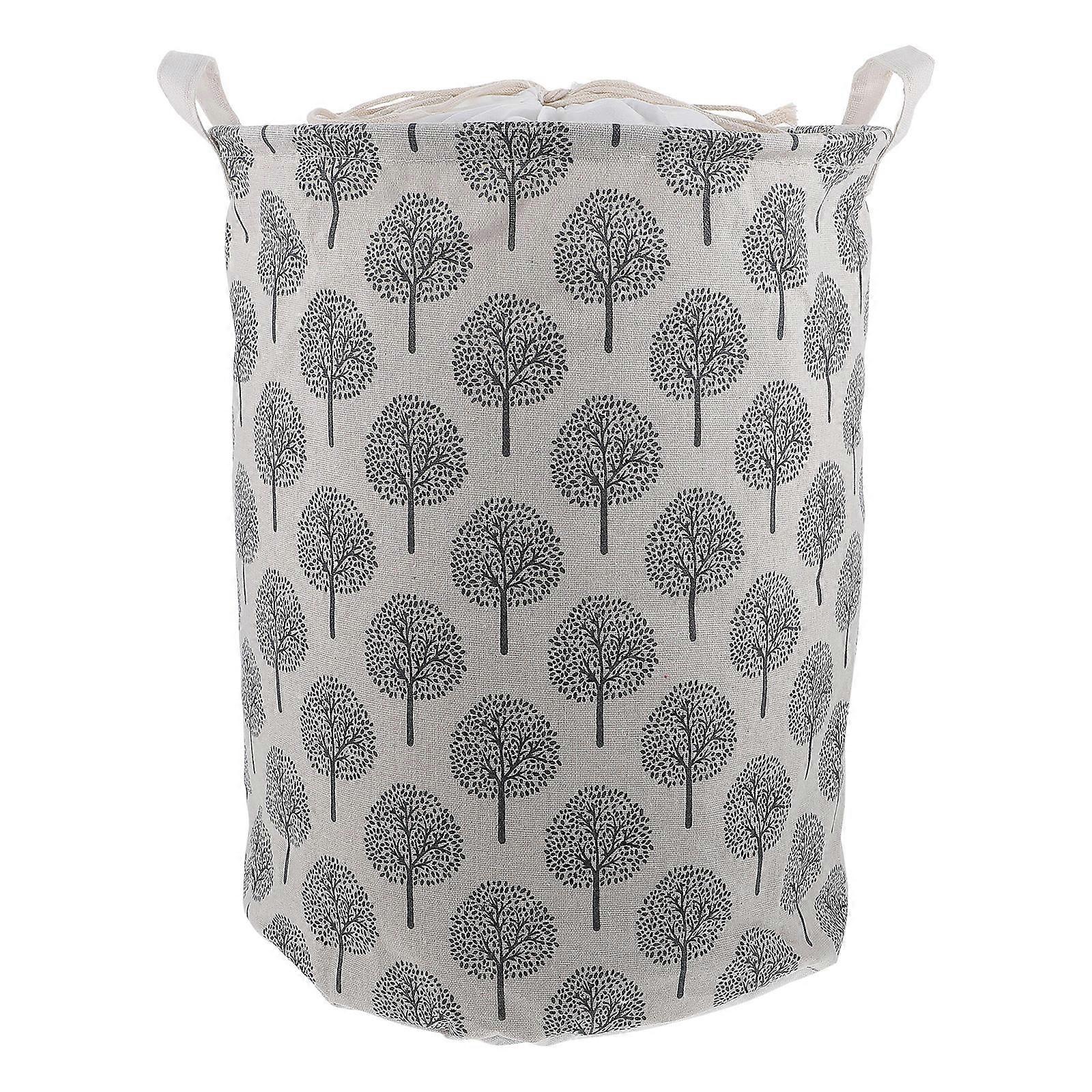 Foldable Laundry Hamper Clothes Storage Organizer Home 45x35cm Round Opening Simple 1Pack