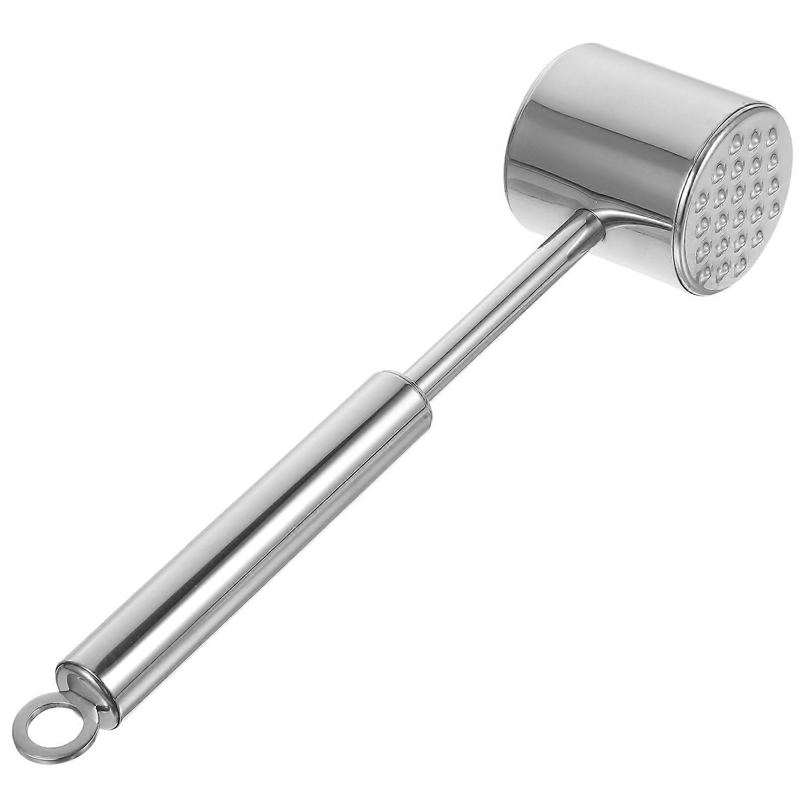 Stainless Steel Meat Loosening Hammer Chicken Mallet Pounder For Professional Use Tenderizing Meat 10.41X2.28X1.97in 1Set