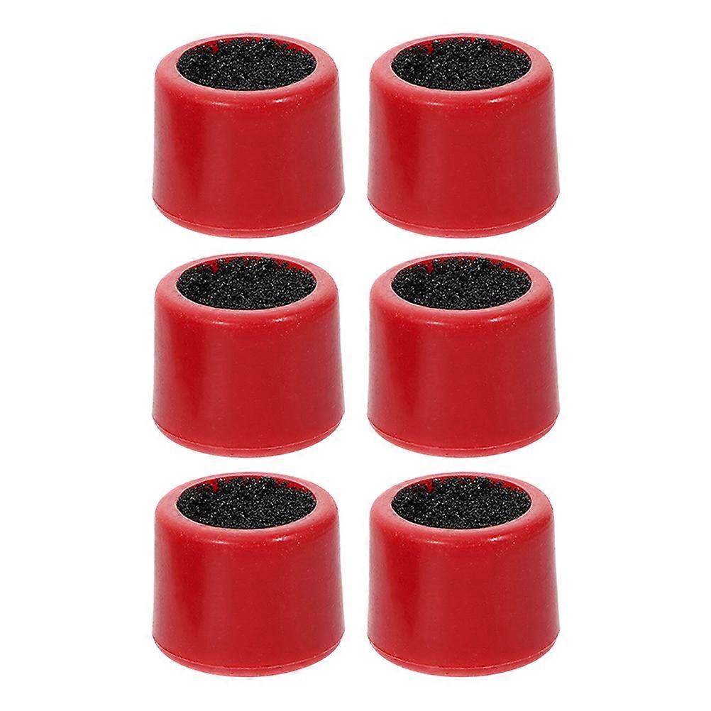Plastic Burnisher Billiard Cue File Billiards Enthusiasts Red Plastic PP Repairing Cue Tip 6Pcs