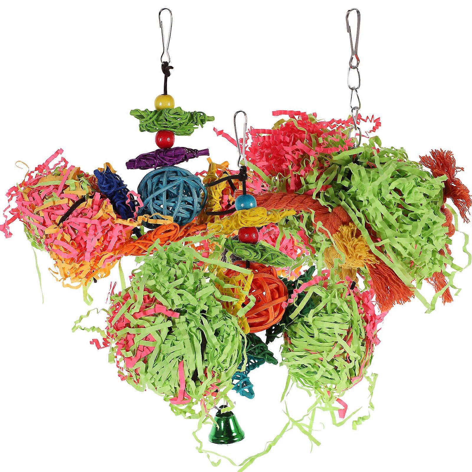 3pcs Bird Cage Bite Teething Toys for Parrots – Safe Chewable Accessories for Budgies & Cockatiels, Easy Installation