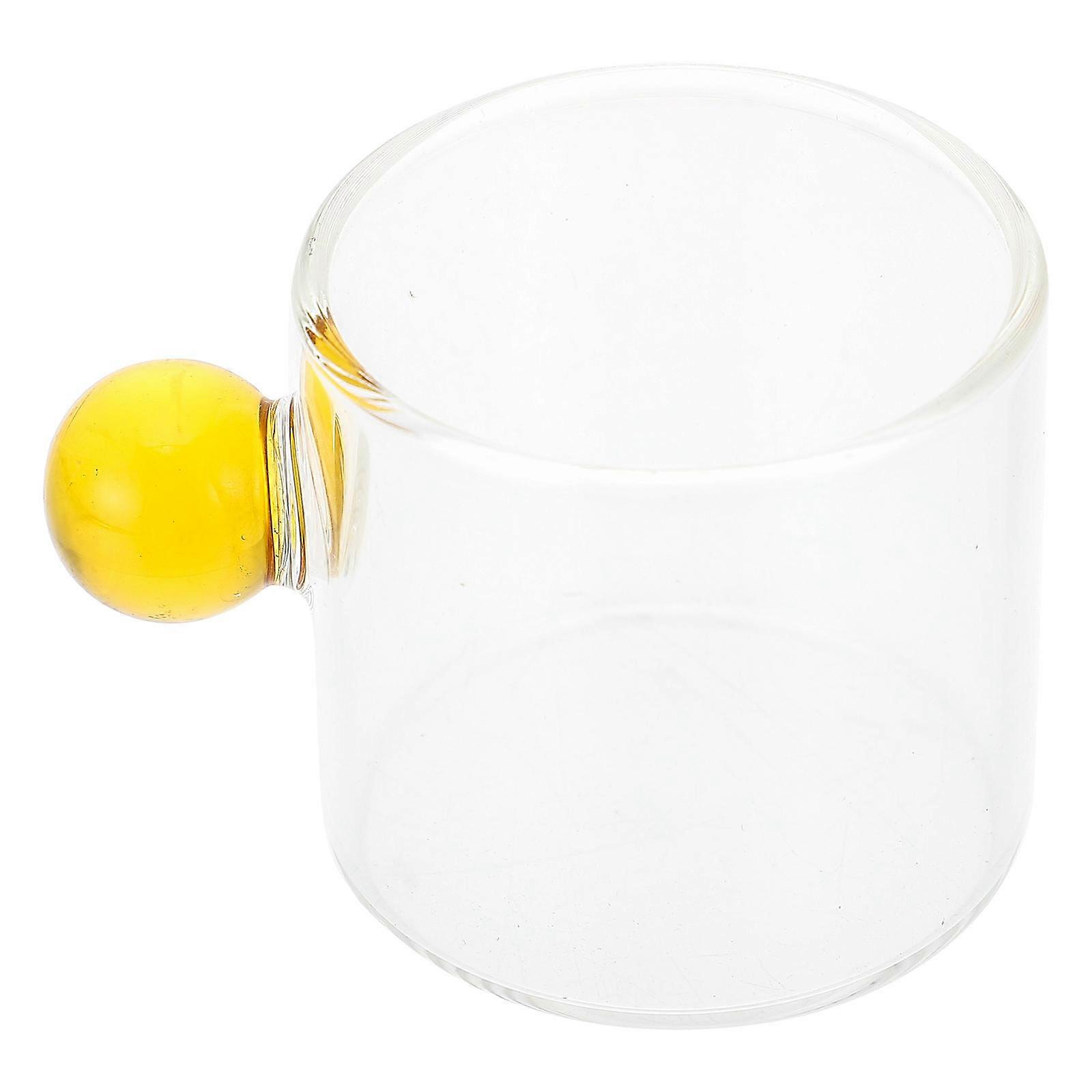 Simple Round Glass Heat-Resistant Storage Water Cup For Hotel And 1Set