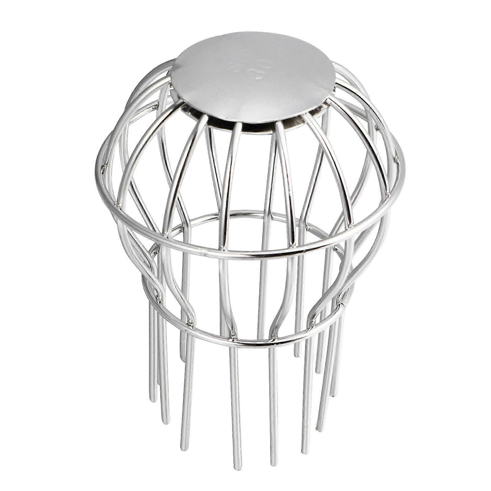 Stainless Steel Gutter Cover Rooftop Drain Sink Draining Mesh Anti-Blocking Protector Round 1Set