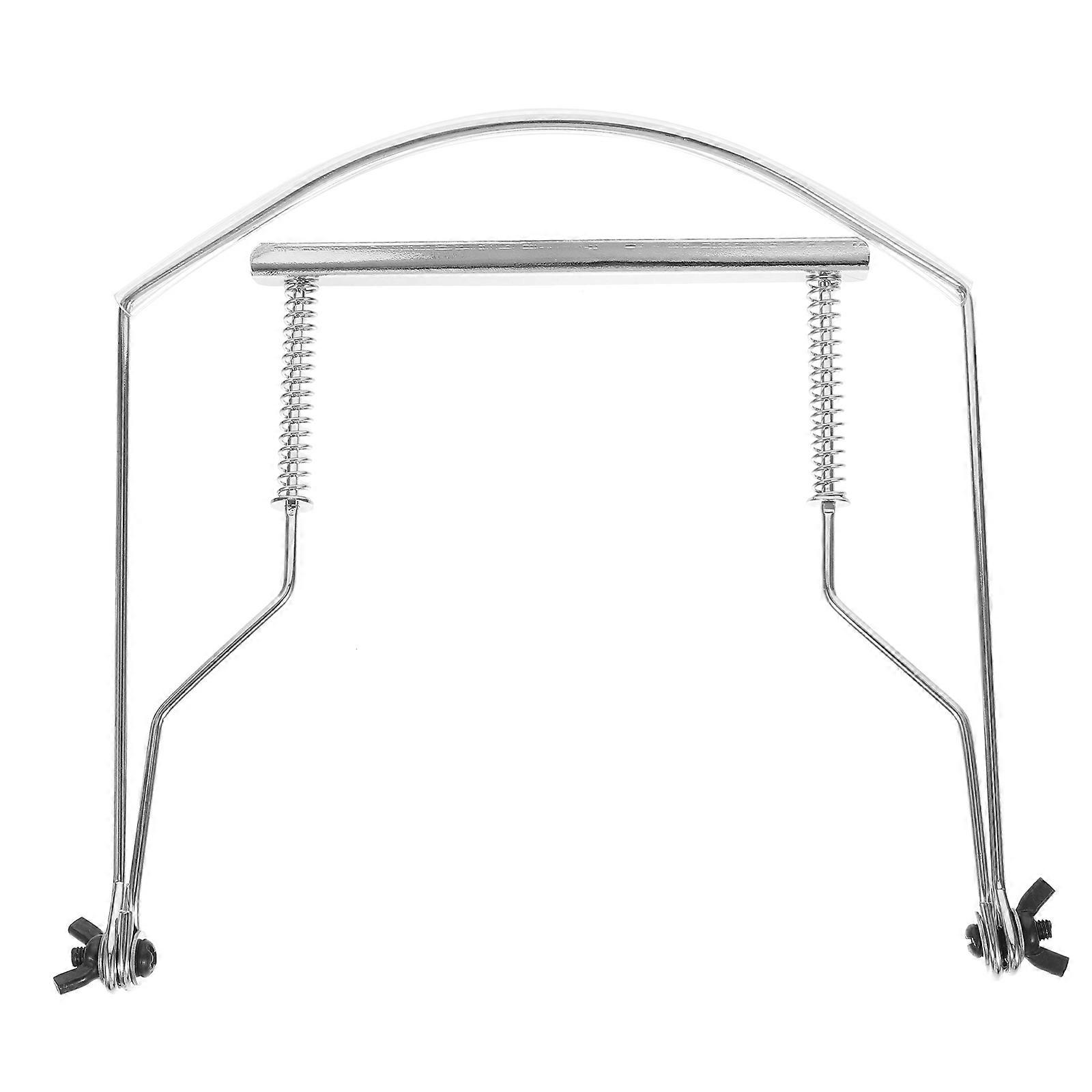 Harmonica Neck Holder Stand Silver Frame Hands Free Playing 1Pcs