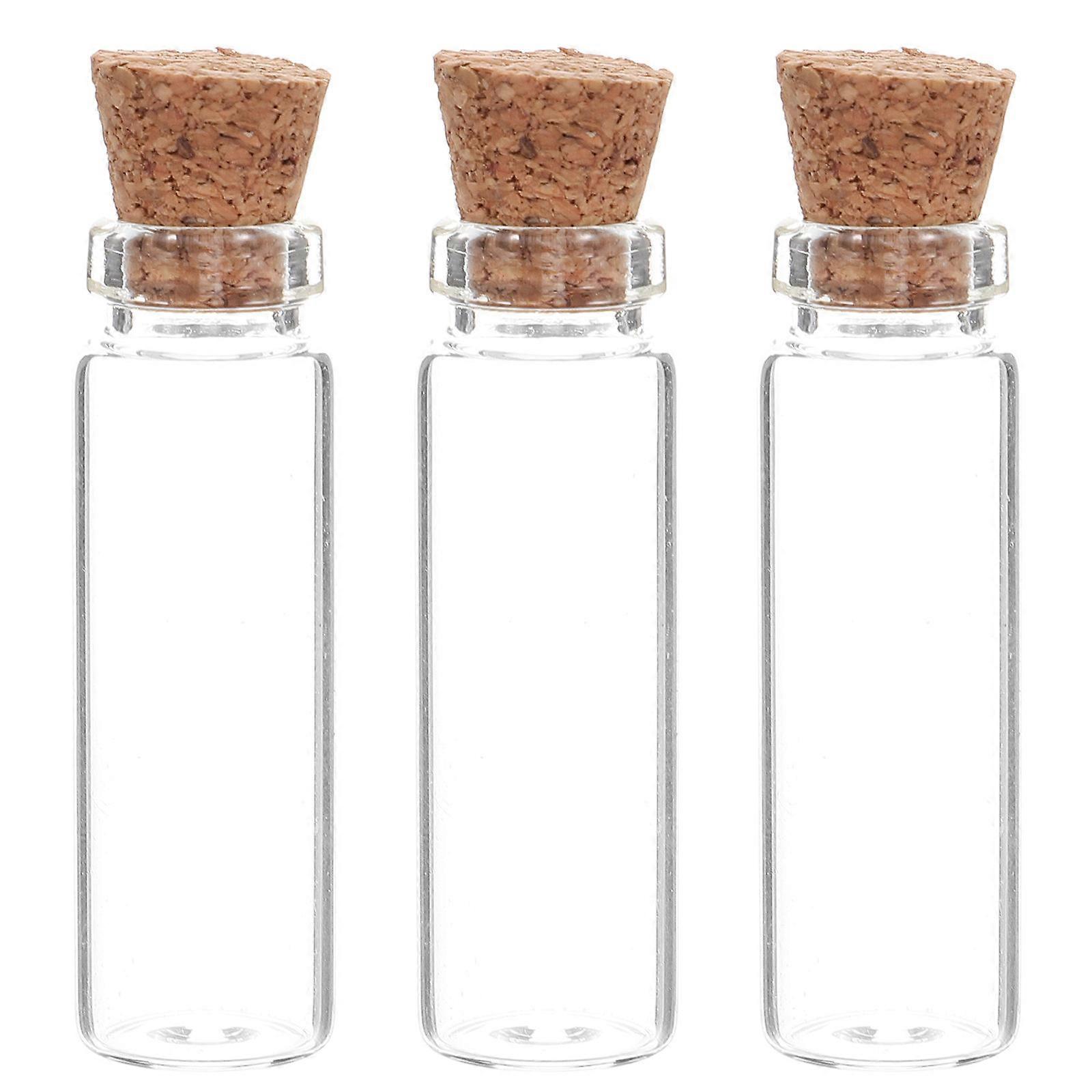Small Glass Bottle Dollhouse Jars Miniature Toys for Childrens Playtime 3Pcs