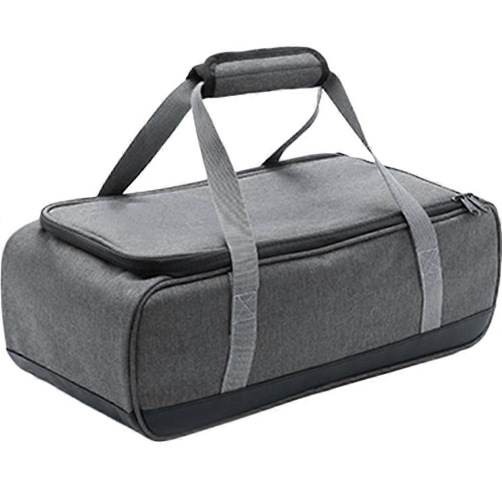 Multifunctional Camping Stove & Frying Pan Bag with Durable Zipper, Portable Outdoor Utensil Container with Handle & Storage Pockets for Barbecue &