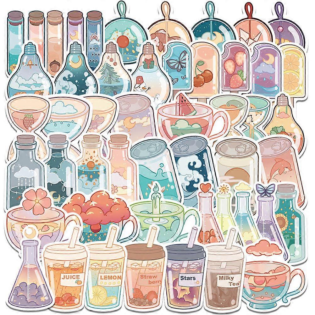 Decorative Stickers Multi-Color 6CM PVC Repositionable 50Pcs