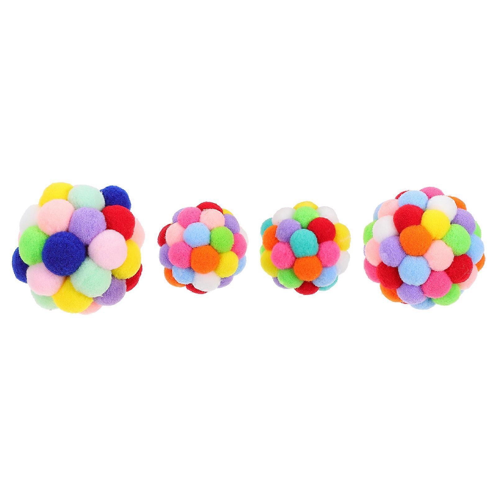 Soft Cat Toy Adorable Colorful Chew Toy For Cats 4Pcs
