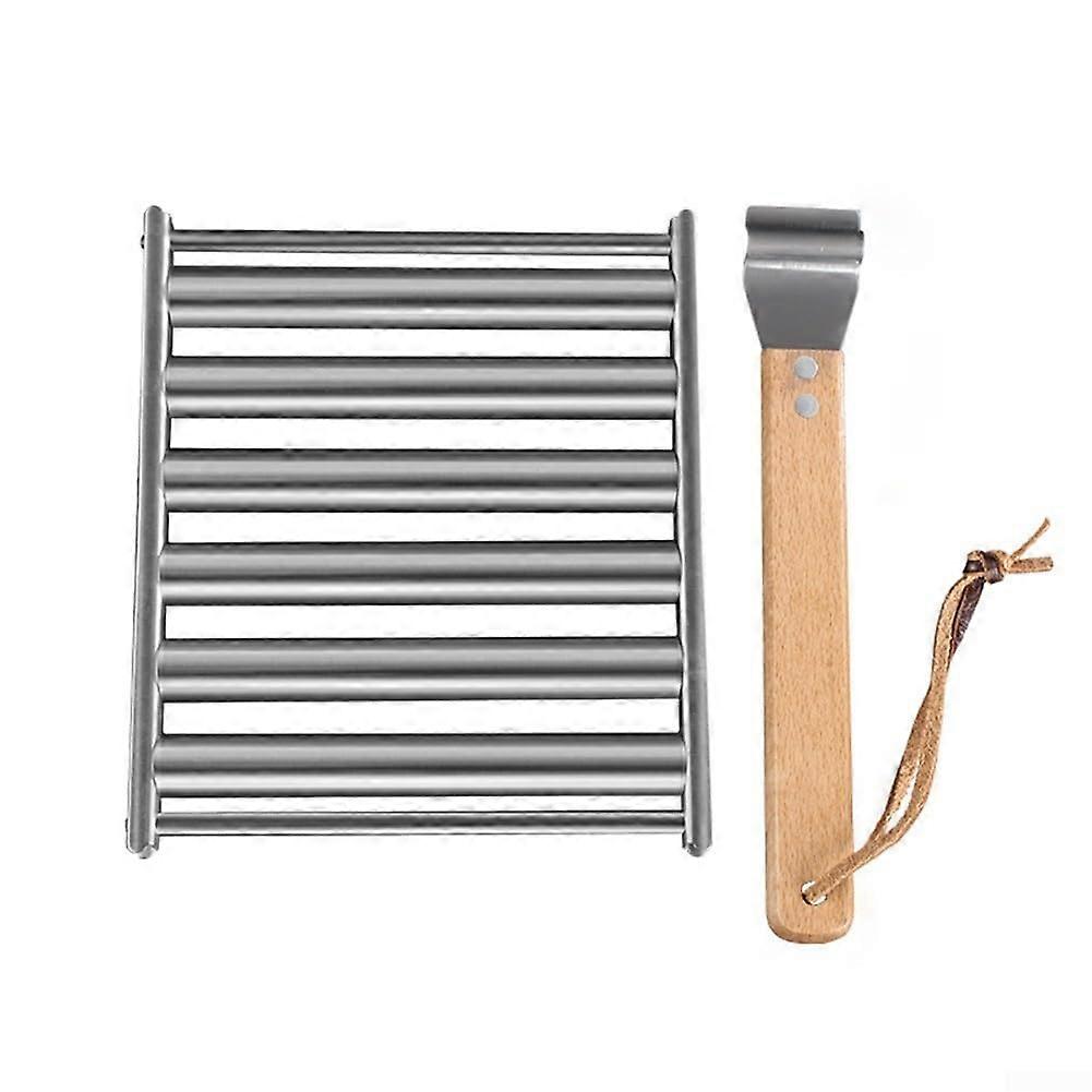 BBQ Hot Dog Roller with removable sausage rack made of stainless steel, even cooking (small)