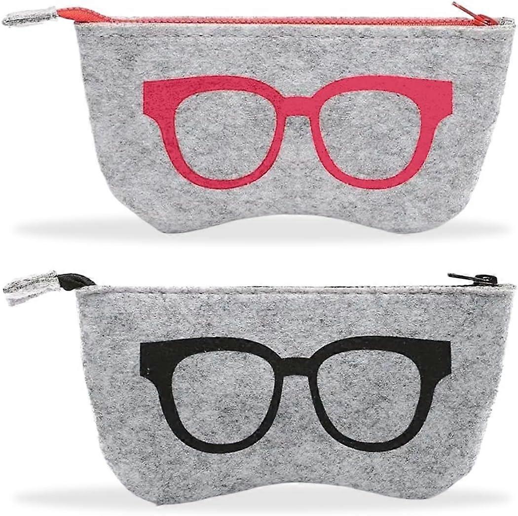 2-piece women's glasses case, soft sunglass case