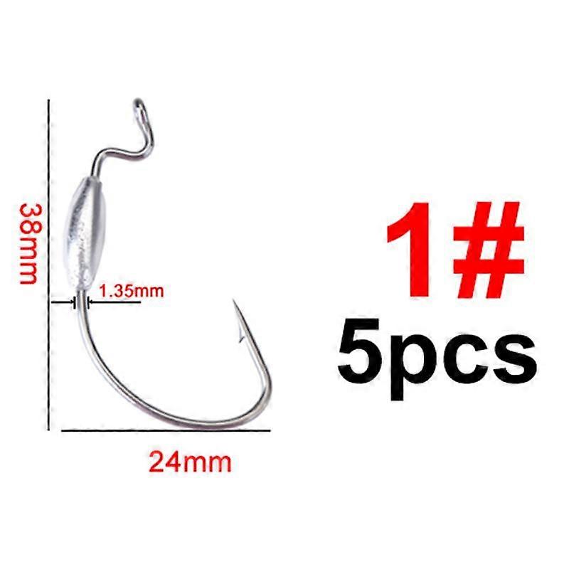 FTK 5PCS/Lot Jig Head Fish Hook Jig Hooks for Soft Fish Fish Bait of Carbon Steel Hooks with Rattle Spoon