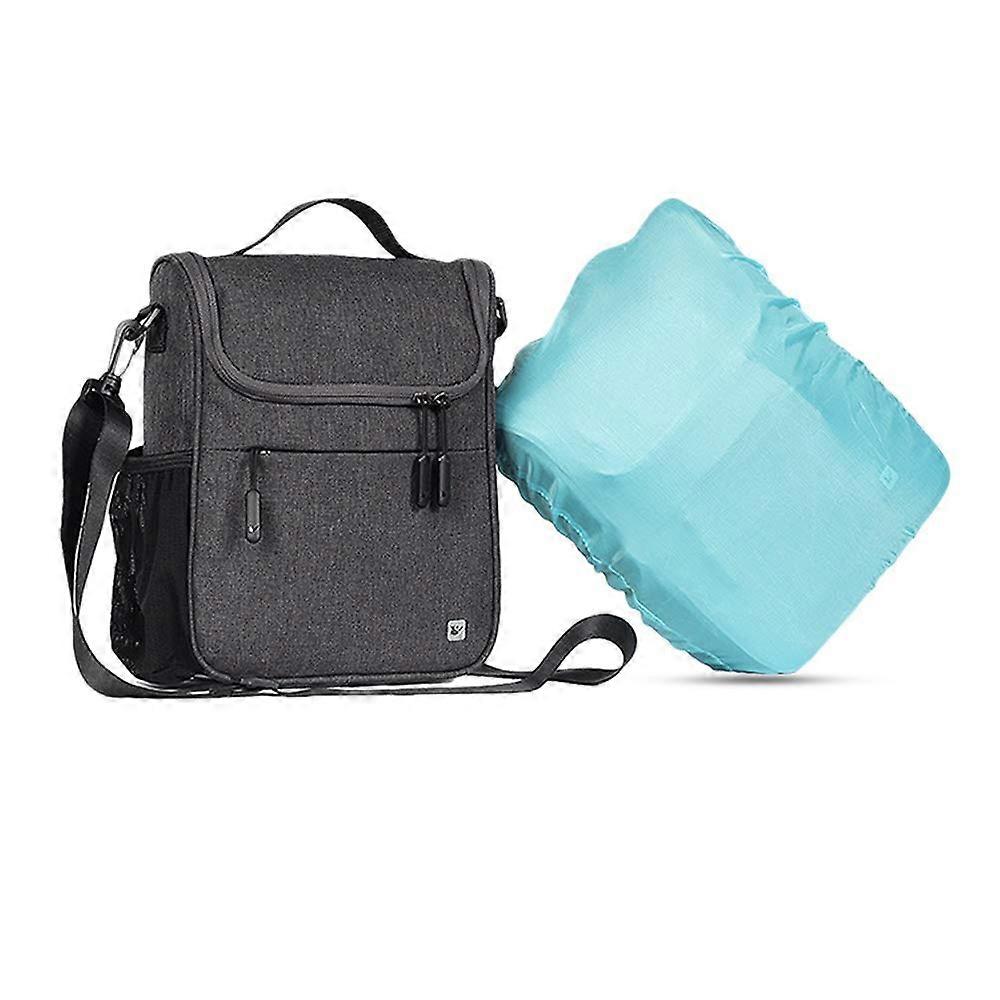5L Cabrio Bike Handlebar Bag with Backpack Straps - Dark Grey/Pink Polyester - Size 250x190x90 mm - Cycling Storage Solution