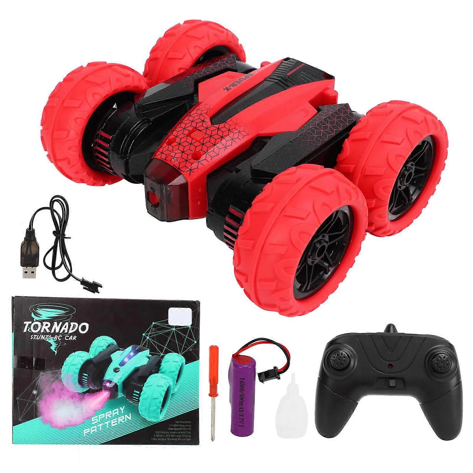 S 015 2.4 جيجا هرتز رذاذ RC سيارة التحكم عن بعد سيارة حيلة مع دوران 360 درجة لأكثر من 8 بنات أحمر