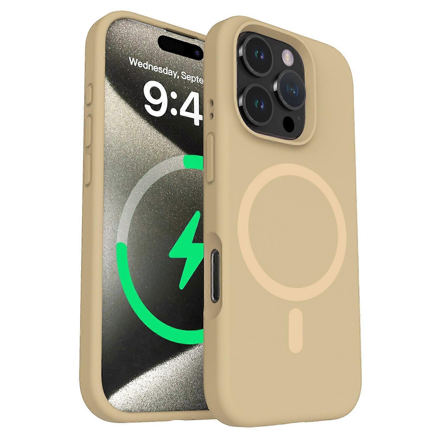 Coque pour iPhone 16 Pro Max compatible avec MagSafe PC + silicone liquide