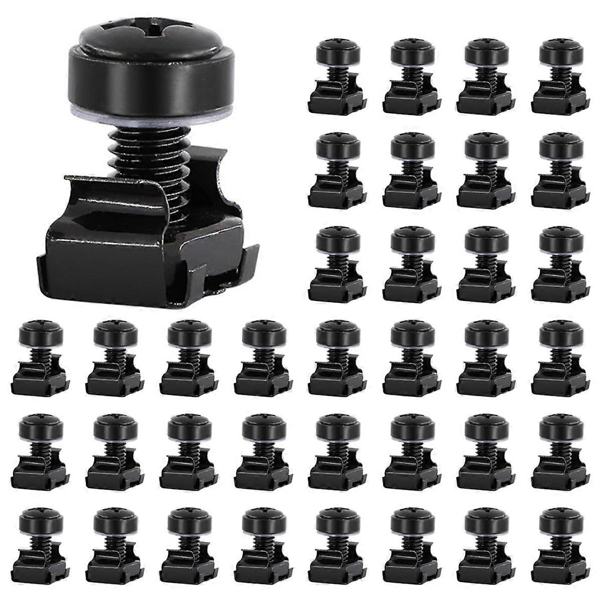 200Pcs M6x16mm Computer Rack Mount Cage Screws and Nuts & Washers for Rack Mount Server Cabinet