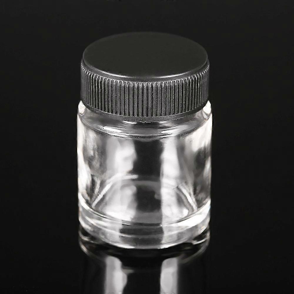 10 Pack 3/4 oz 22cc Glass and PP Airbrush Bottles with Plastic Lid for Use on Airbrushes