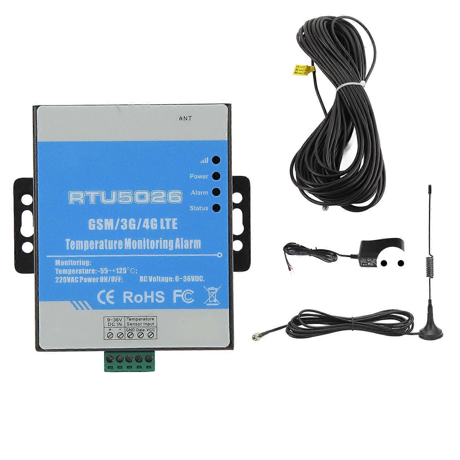 GMS 3G 4G LTE Temperature Monitoring Alarm, AC Power Failure Alarm for Machine Room, Warehouse, Farm