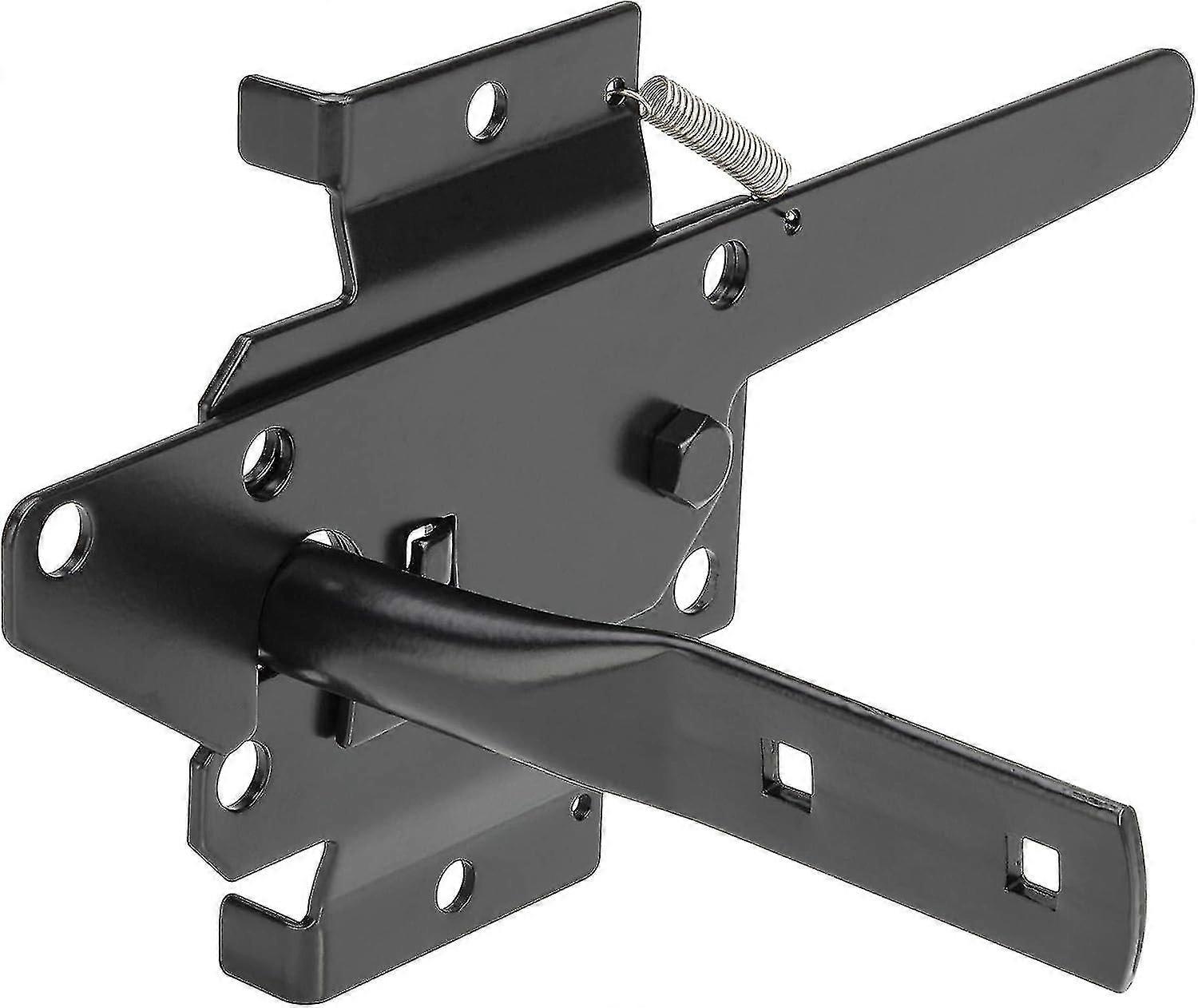 suitable for self-locking gate latch heavy duty for wooden fence, post mount automatic gravity lever for pvc fence gate lock hardware with fasteners