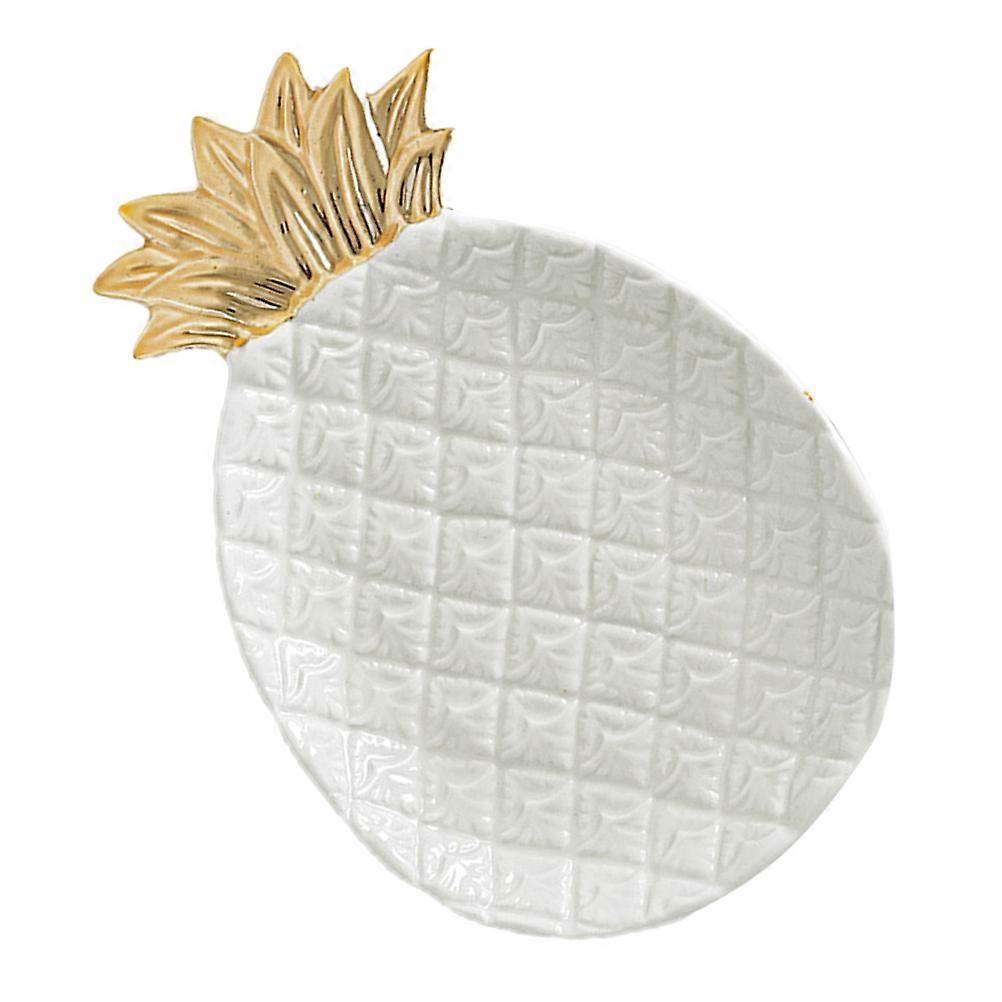 Here's a polished and professional product description you can use for the item:
**Nordic Style Pineapple Shaped Ceramic Jewelry Tray – Elegant