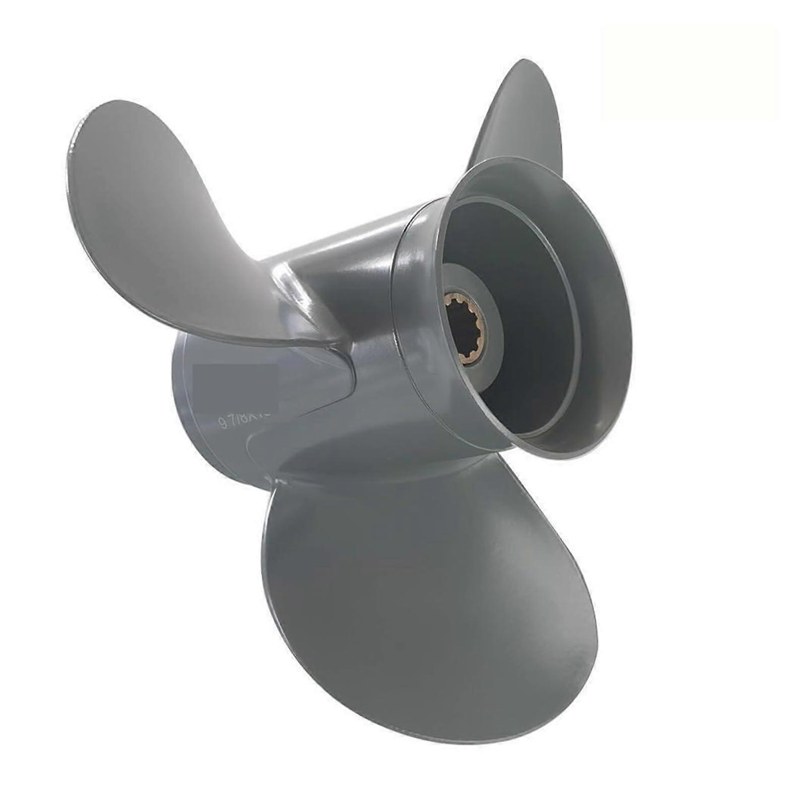 Outboard propeller Propeller made of aluminum alloy, semipermanent mold casting, suitable for 25–30 HP! for yachts and boats (9.9X12) 9.9X12 Noir