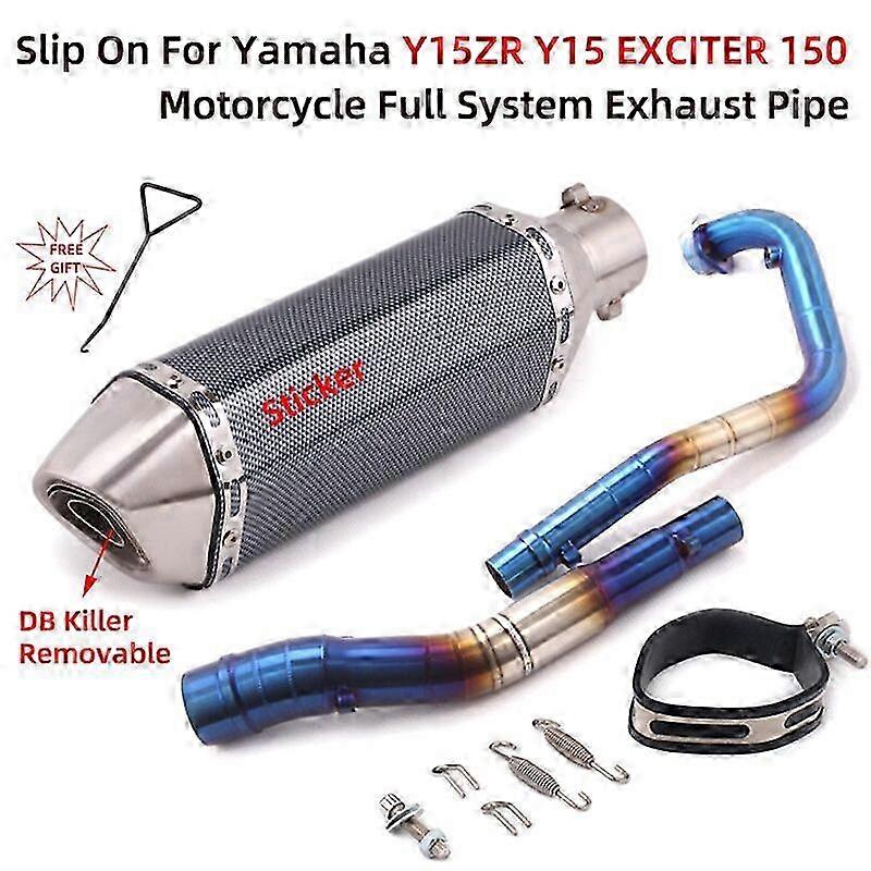 Slip On Compatible with Certain Brands Motorcycle Exhaust Full System Modify Muffler With Front Link Pipe DB Killer