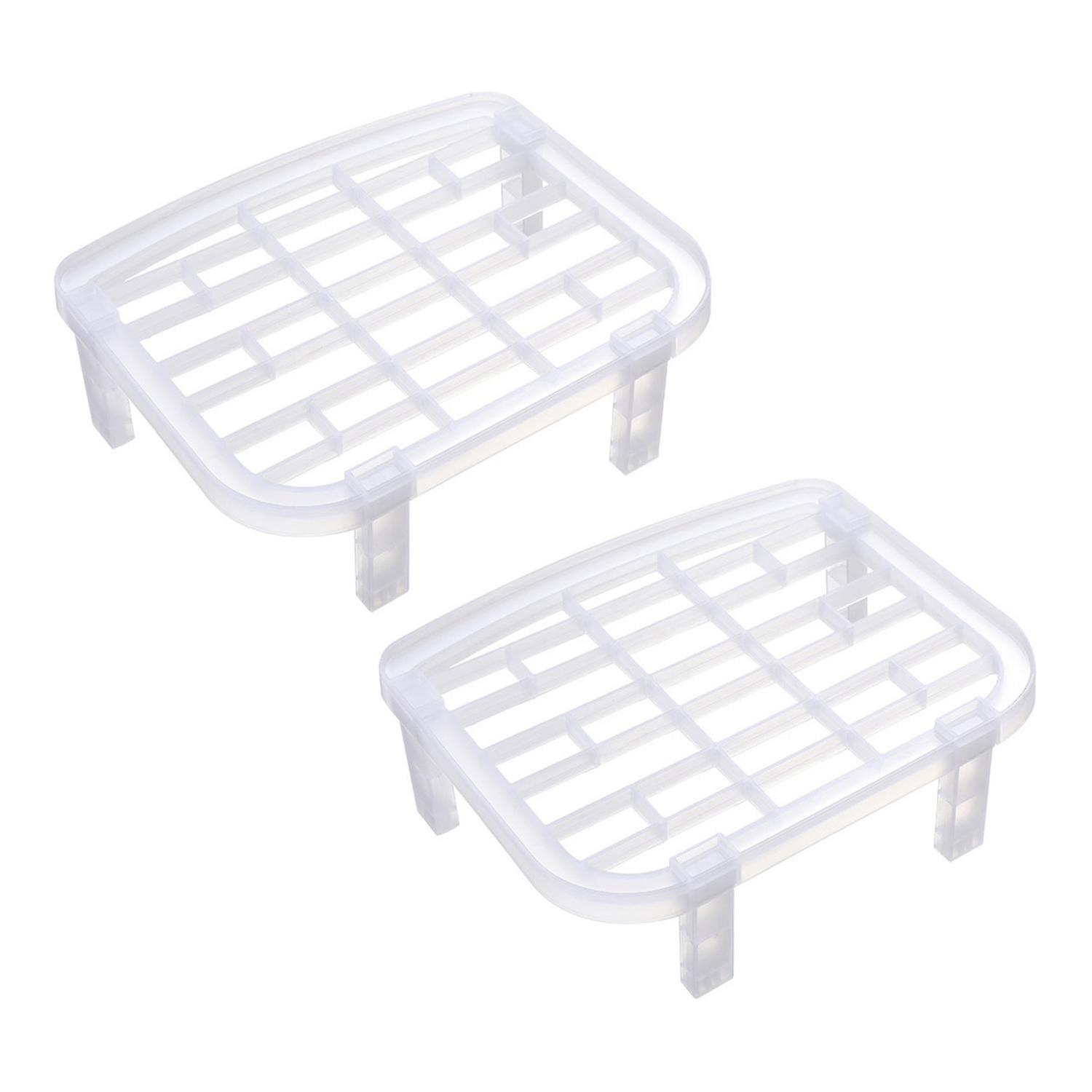 2Pcs Dish Storage Racks Ventilation Drainage Stackable Plastic Bowls Dishes Organizers Kitchen Suppl