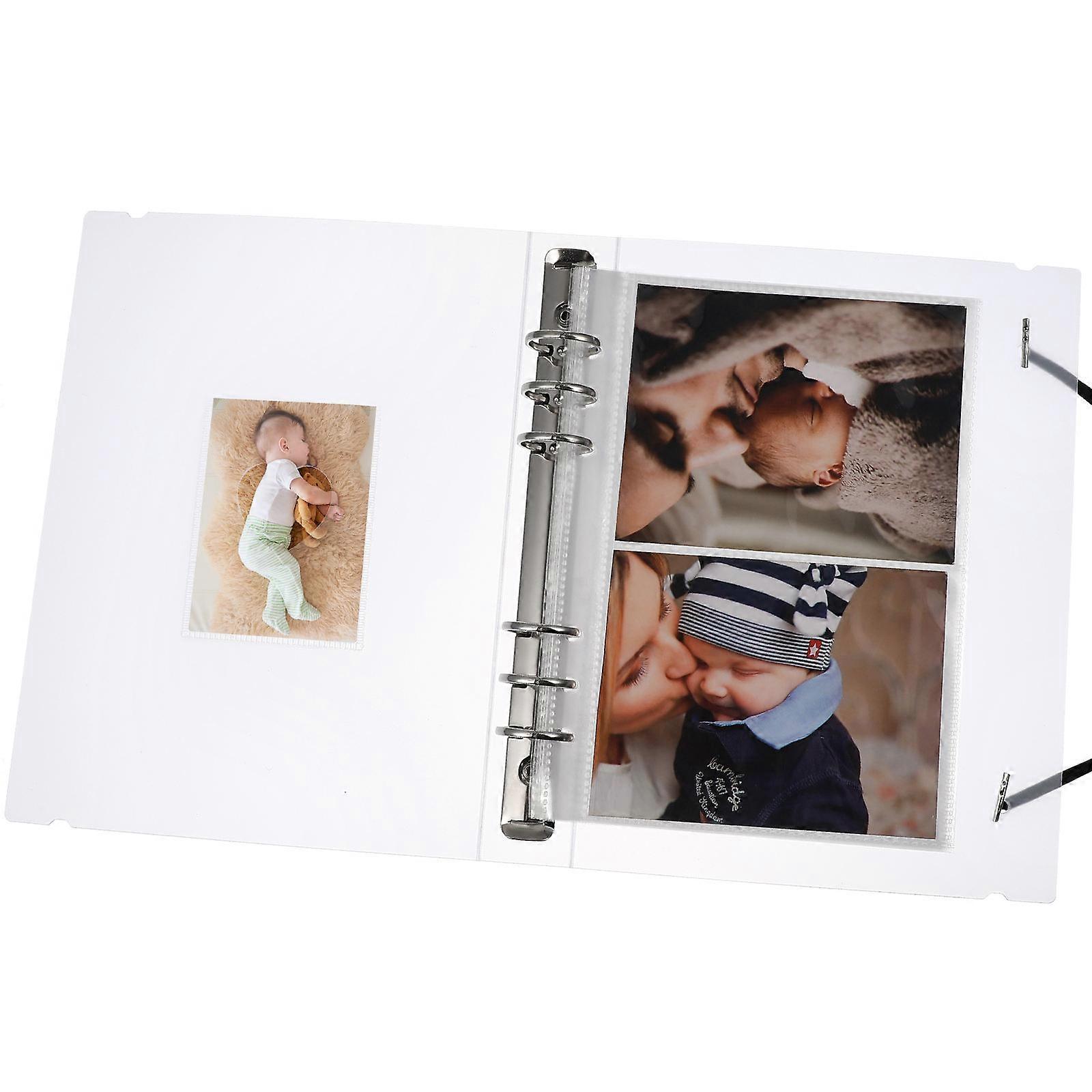 Photobooth Album Book Clear Plastic Photo Album Storage 24.5x18x3.6cm Rectangular present Giving 1Pack