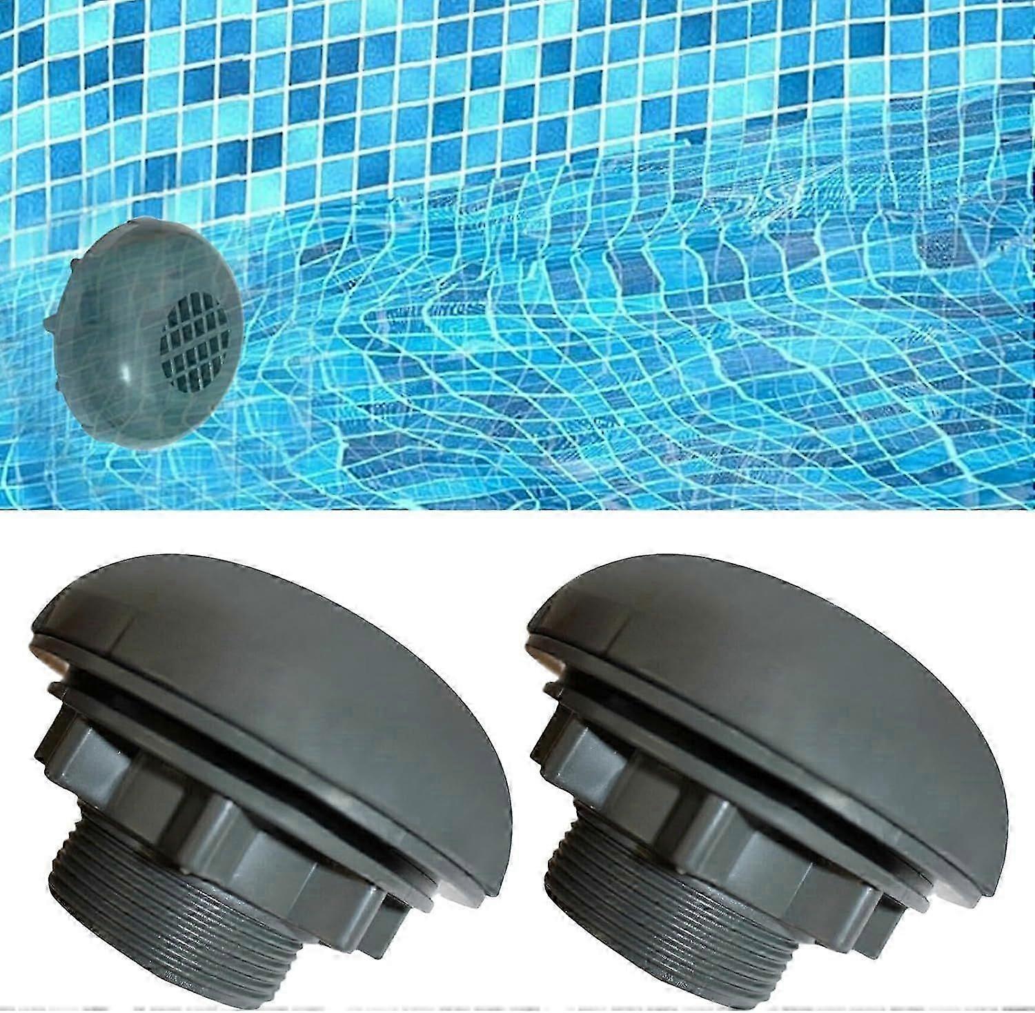 صمام مدخل / مخرج متوافق مع Coleman و Intex و Bestway ومضخة تصفية حمام السباحة فوق سطح الأرض وقطع غيار مضخة المسبح ، لخرطوم 1-1 / 2 بوصة (2 باسكال