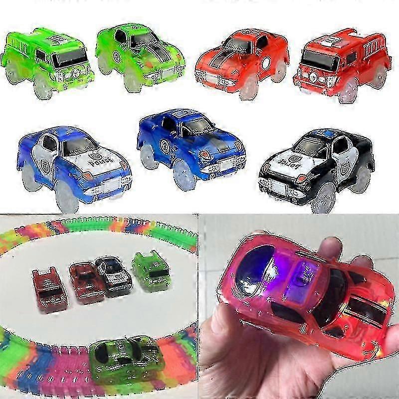 Track Cars Compatible With Most Tracks Light Up Replacement Car Toys-For Various Brands