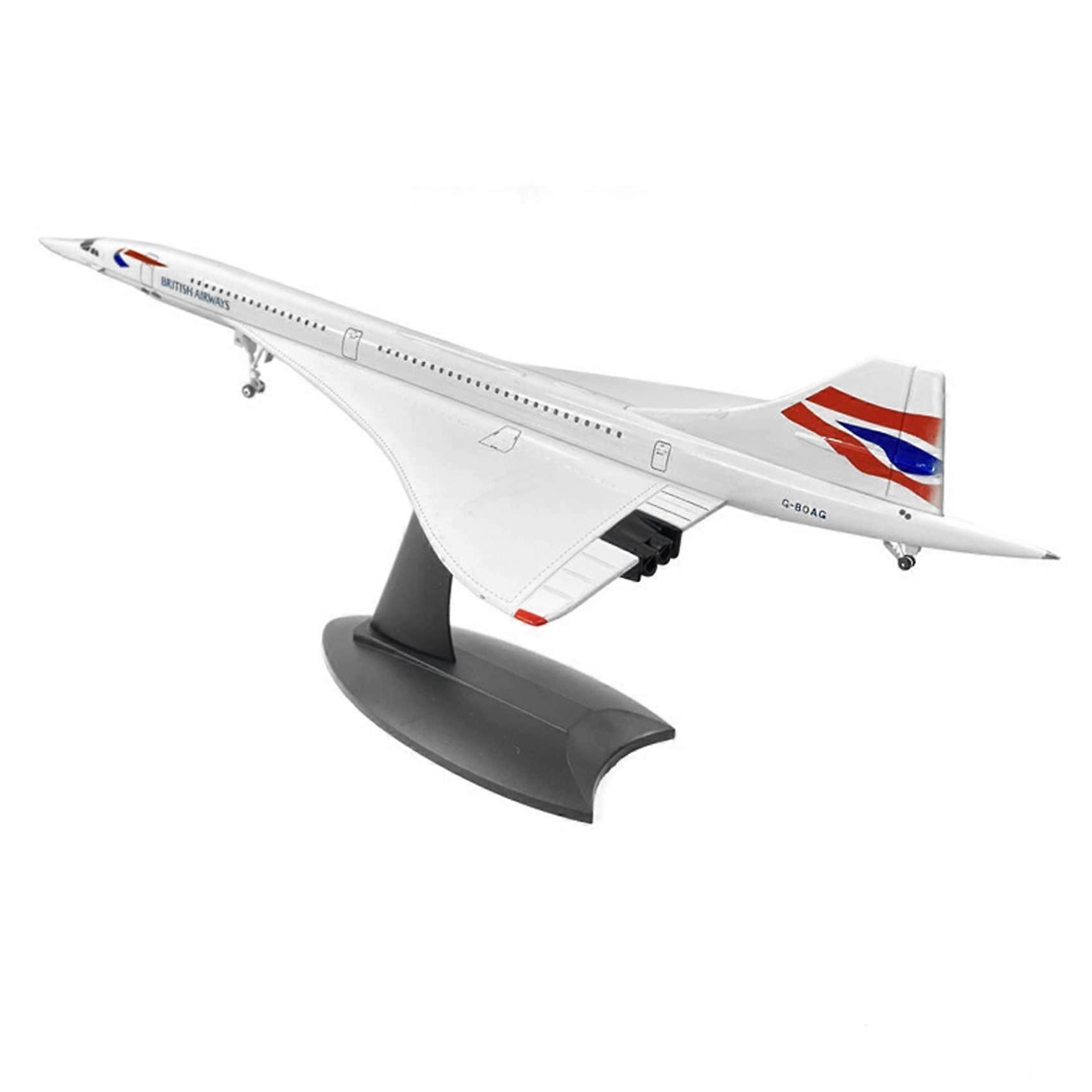 1/200 Concorde Supersonic Passenger Airplane Model British Airways for Static Display Collection Diecast Aircraft Replica