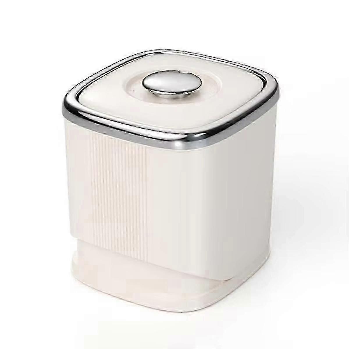 Rice Bucket Food Container with Time Scale Rotating Kitchen Storage Box with Measuring Cup for Oatmeal Grain Cereal