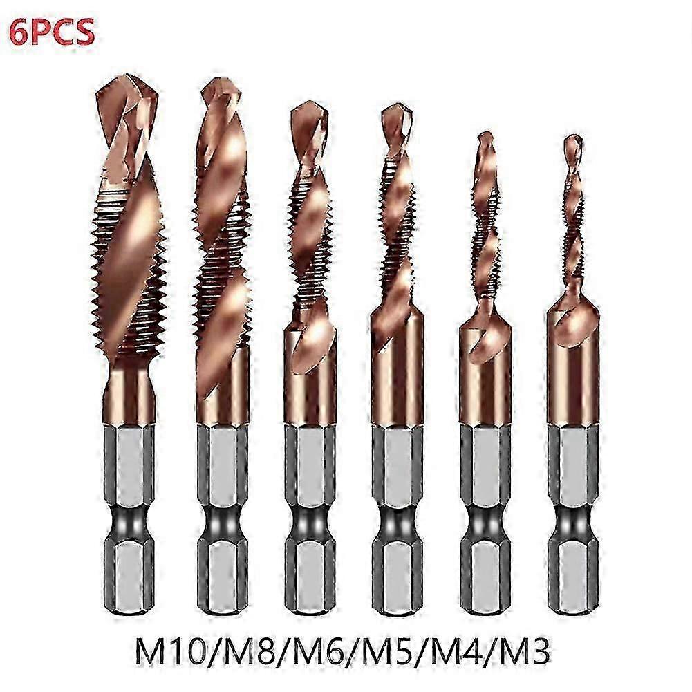 Cobalt Tapping and Drilling Integrated Composite Tap Tools for Mechanics 3 in 1 Quick Change Metal Woodworking Tools M3-M10