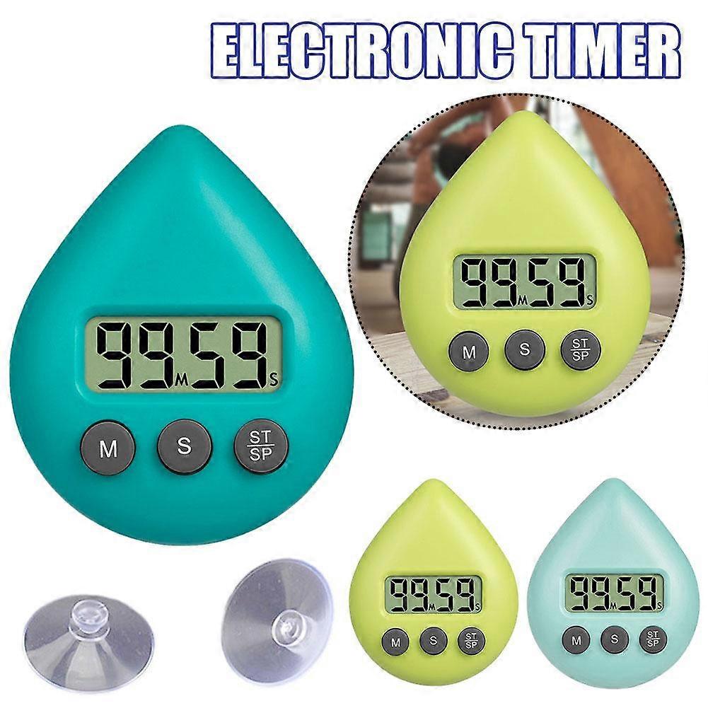 Green (A) $ New water drop electronic timer timer reminder student learning cartoon creative timer