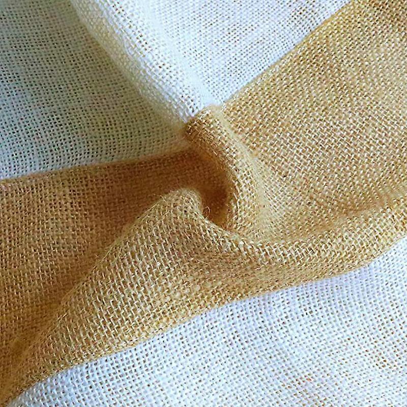 Jute table runner, two-tone, natural vintage style home decor, family gathering,