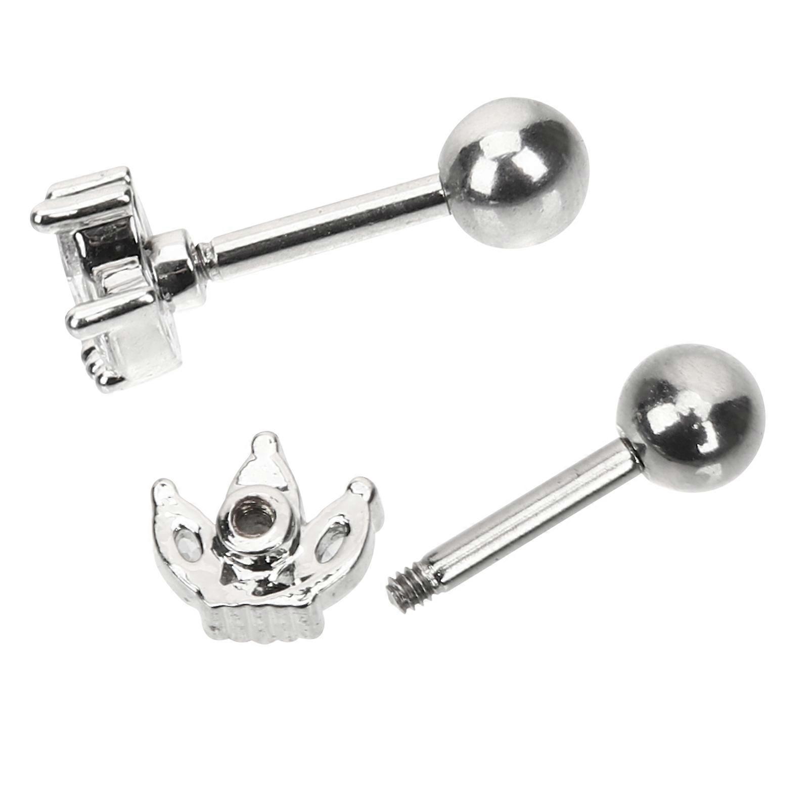 Ear Piercing Studs Classic Style Copper Material 0.8X0.5CM Dating Accessory 1Pair