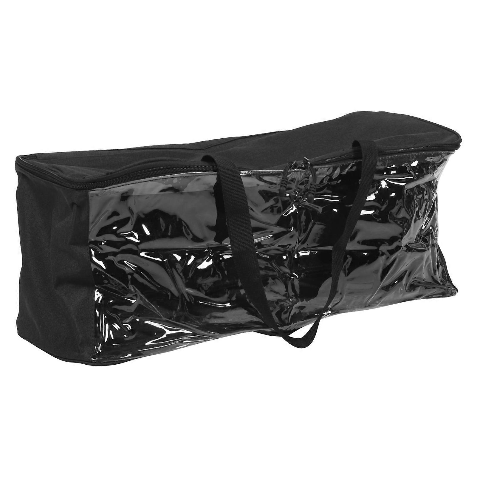Hat Organizer with Transparent Window, Portable Storage Pouch with Zipper, Stackable Design for Caps, Beanies, and Blankets