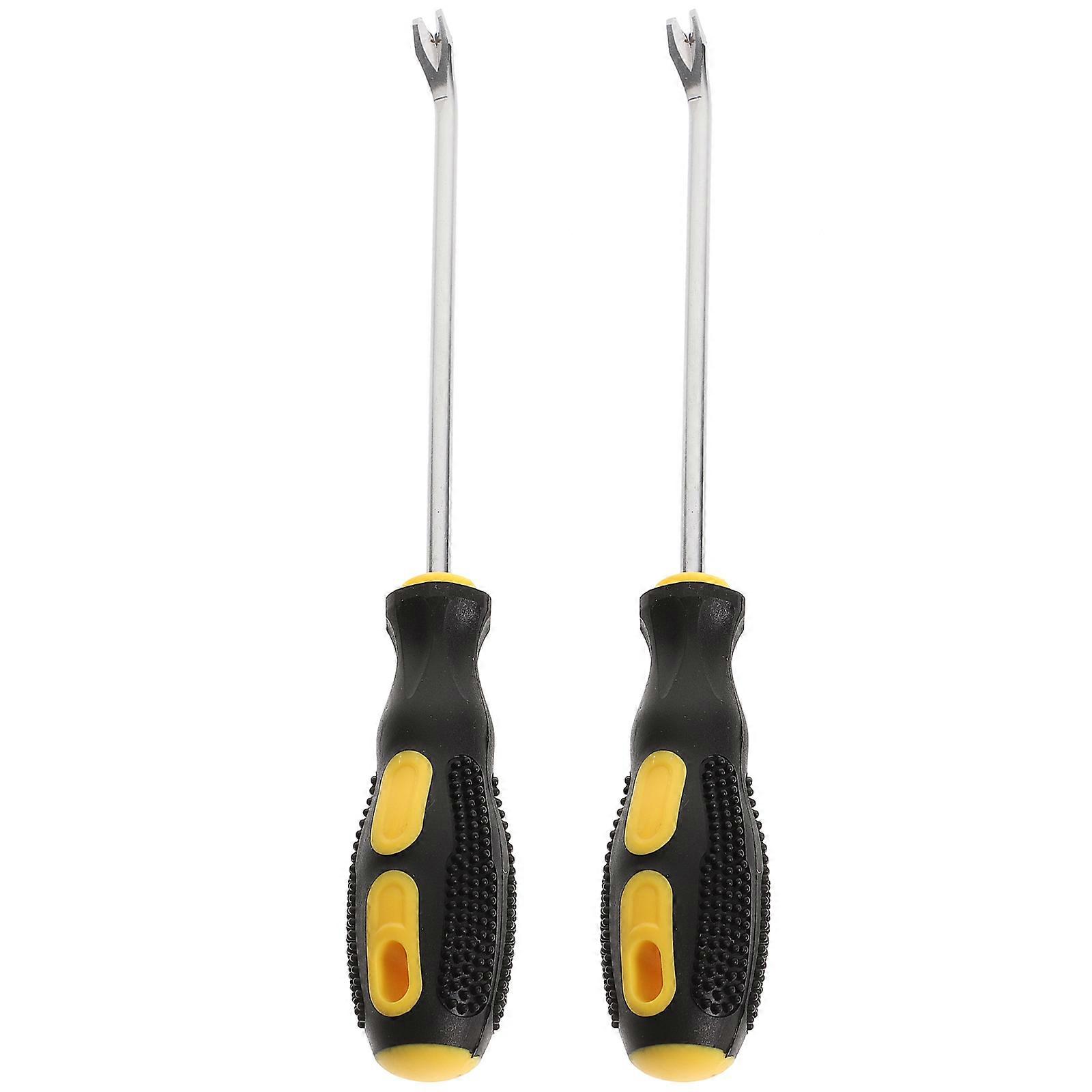 Tack Puller Tool 2pcs Heavy Duty Nail Extractor for Upholstery Carpet Compact Lightweight Design Ultra Sharp Prongs for Easy Removal