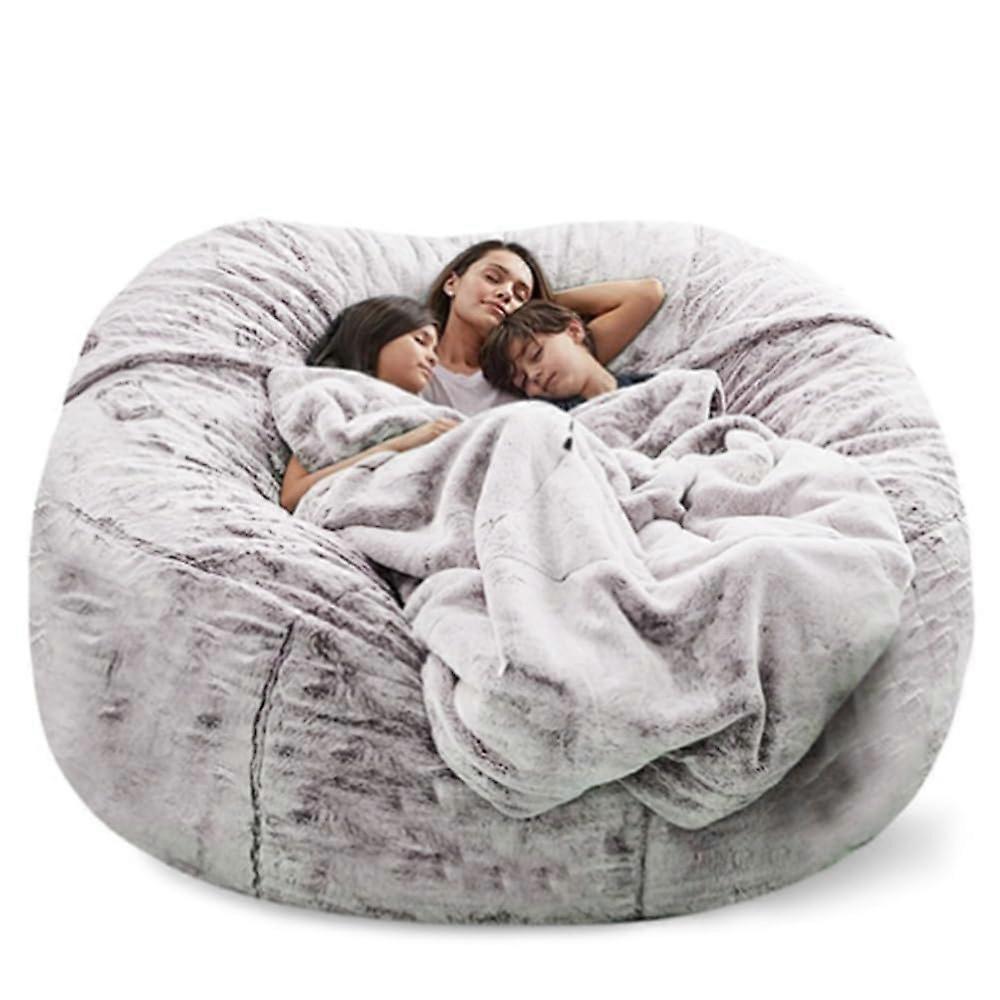 Oversized bean bag cover Extra large sofa cover, ultrasoft, easy to clean (filling not included), Snow Coffee, 130*65cm