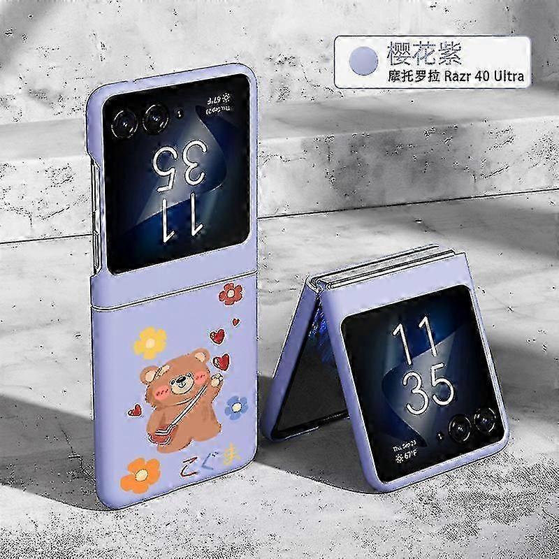 For Motorola Razr 40 Ultra Cute Cartoon Case, Slim Shockproof Protective Case For Motorola Razr+ Plus 2023, Cute Bear Case Razr 40 Ultra