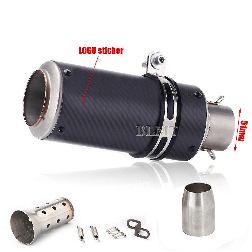 Carbon Fiber Universal Exhaust Muffler, 51mm 60mm, with DB Killer, for z900 R3 R25 MT07 MT09 R1
