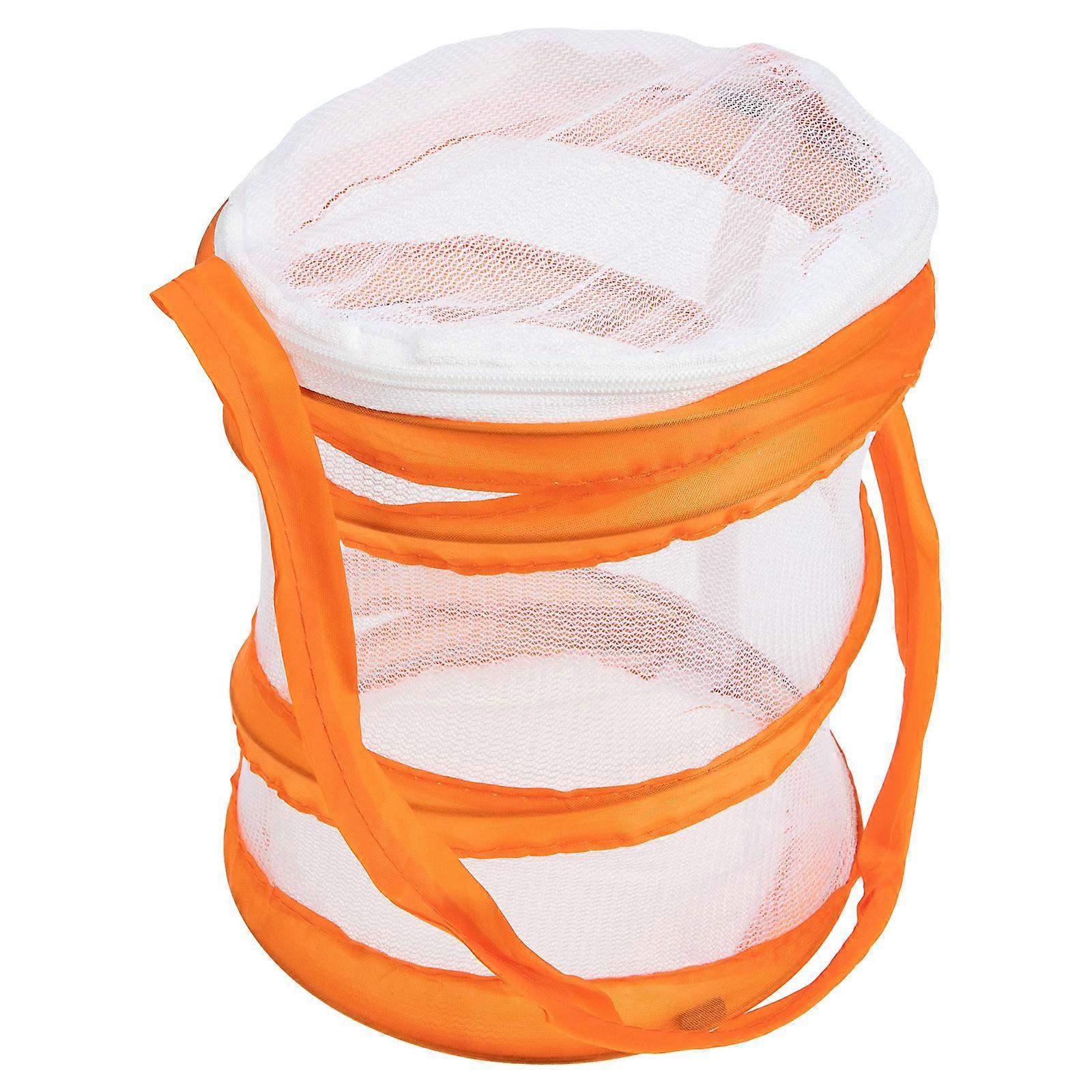 Butterfly Habitat Cage Insect Viewing Cage Educational Use Easy Cleaning Orange 1Pcs