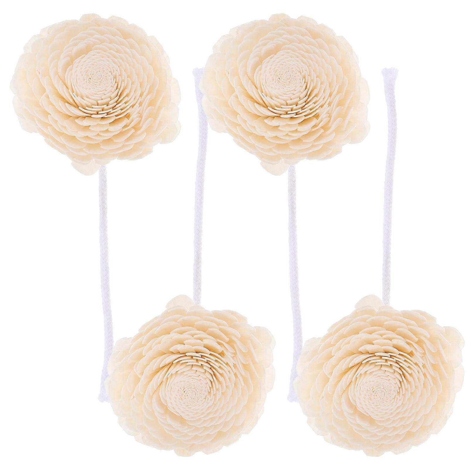 Bathroom Flower Diffuser Cotton Material Light Yellow 20.00X9.00X9.00CM Diy Craft 4Pcs