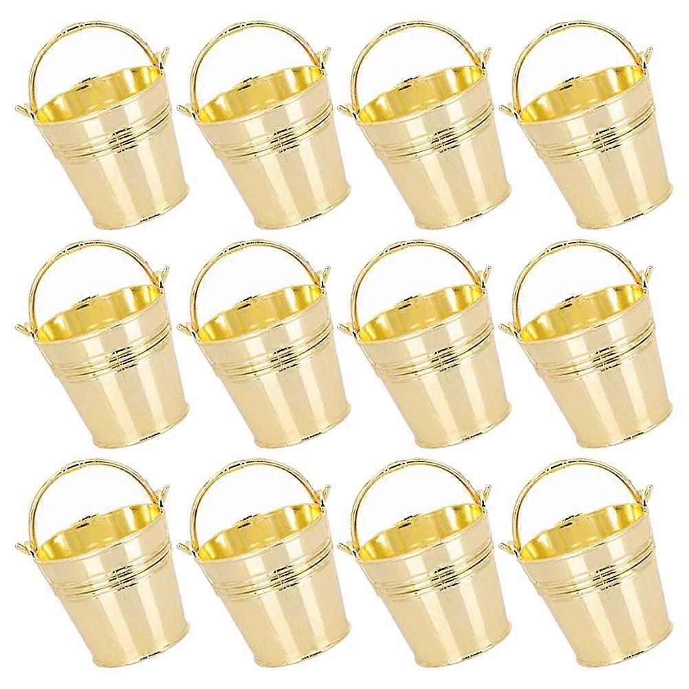 Mini Buckets Plastic Decorative Candy Pot Party Favor 8.00X5.50X5.50CM Storage 12Pack