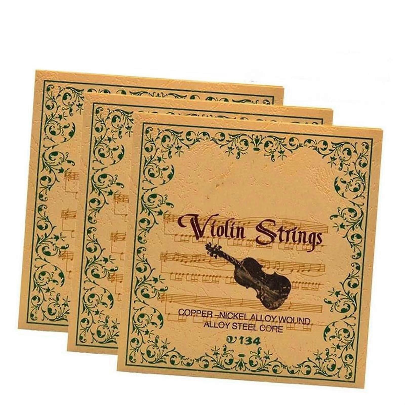 Violin Strings Set Steel Core White Copper Wound for 4/4 Violin Accessories Professional Quality
