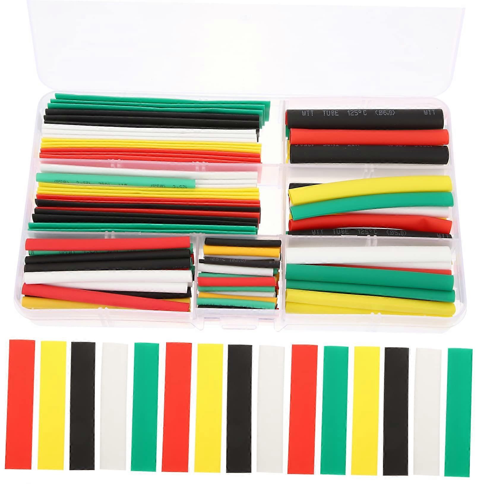 Shrink Tube Set Insulating PE Tubing Heat Shrink Wrap for 18 AWG Wire Cable Protection Automotive Electrical Connectors