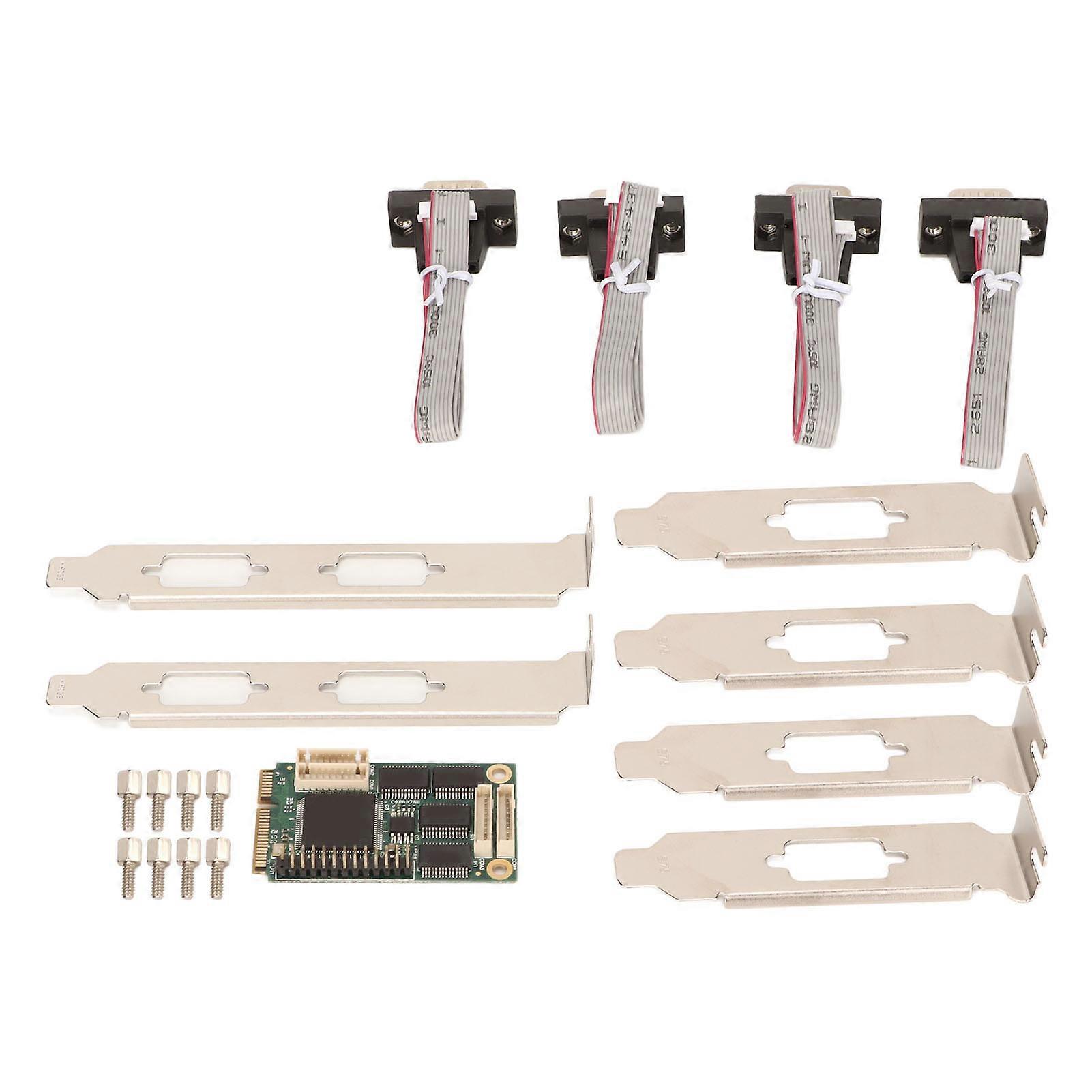 4 Port Expansion MiniPCIE CH384L 4S DB 9 RS232 8Mbps Plug and Play PCIE Serial Card Windows for Linux