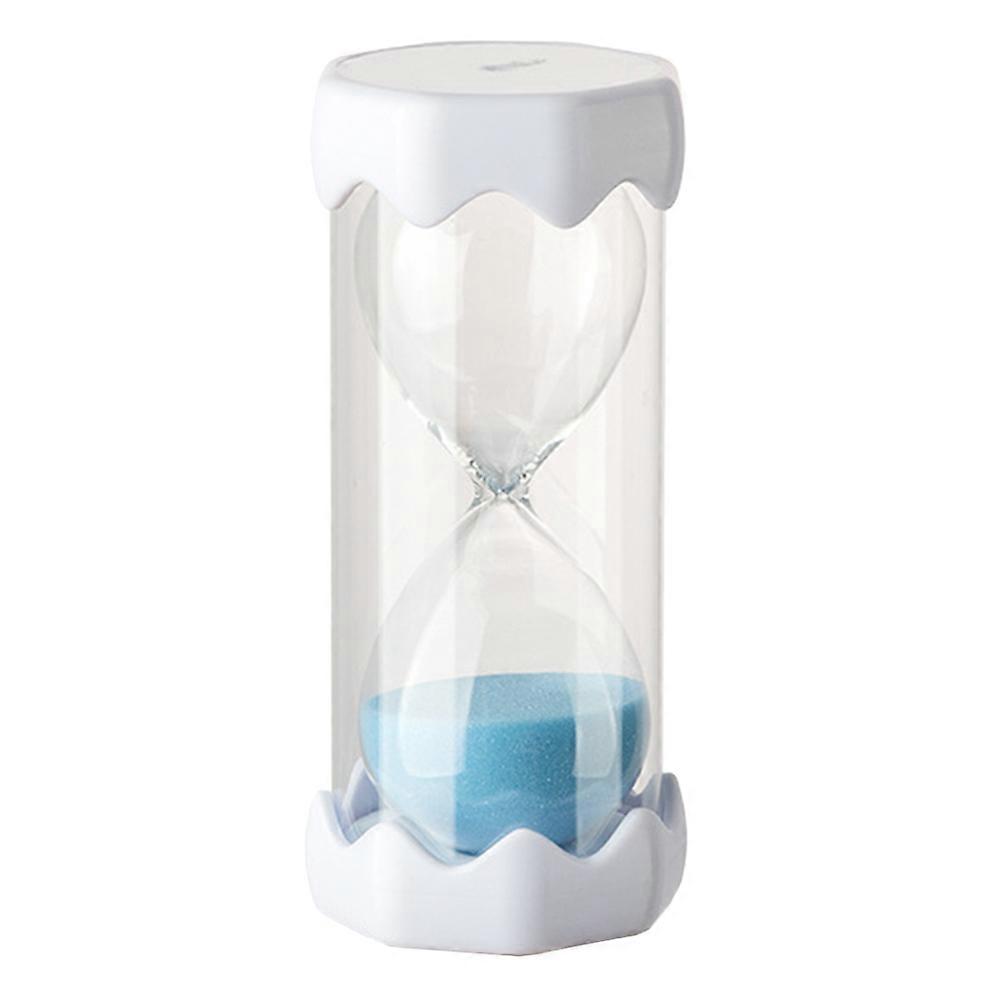 Hourglass Sand Clock Timer Home Restaurant Blue 12.8x5.6cm Glass Plastic 1Pack