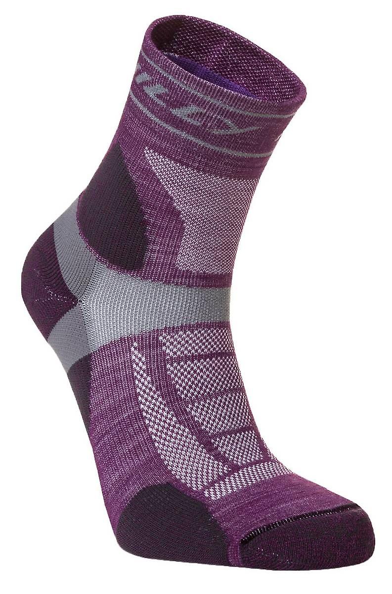Hilly Trail Anklet Med Socks - Blackberry/Grey