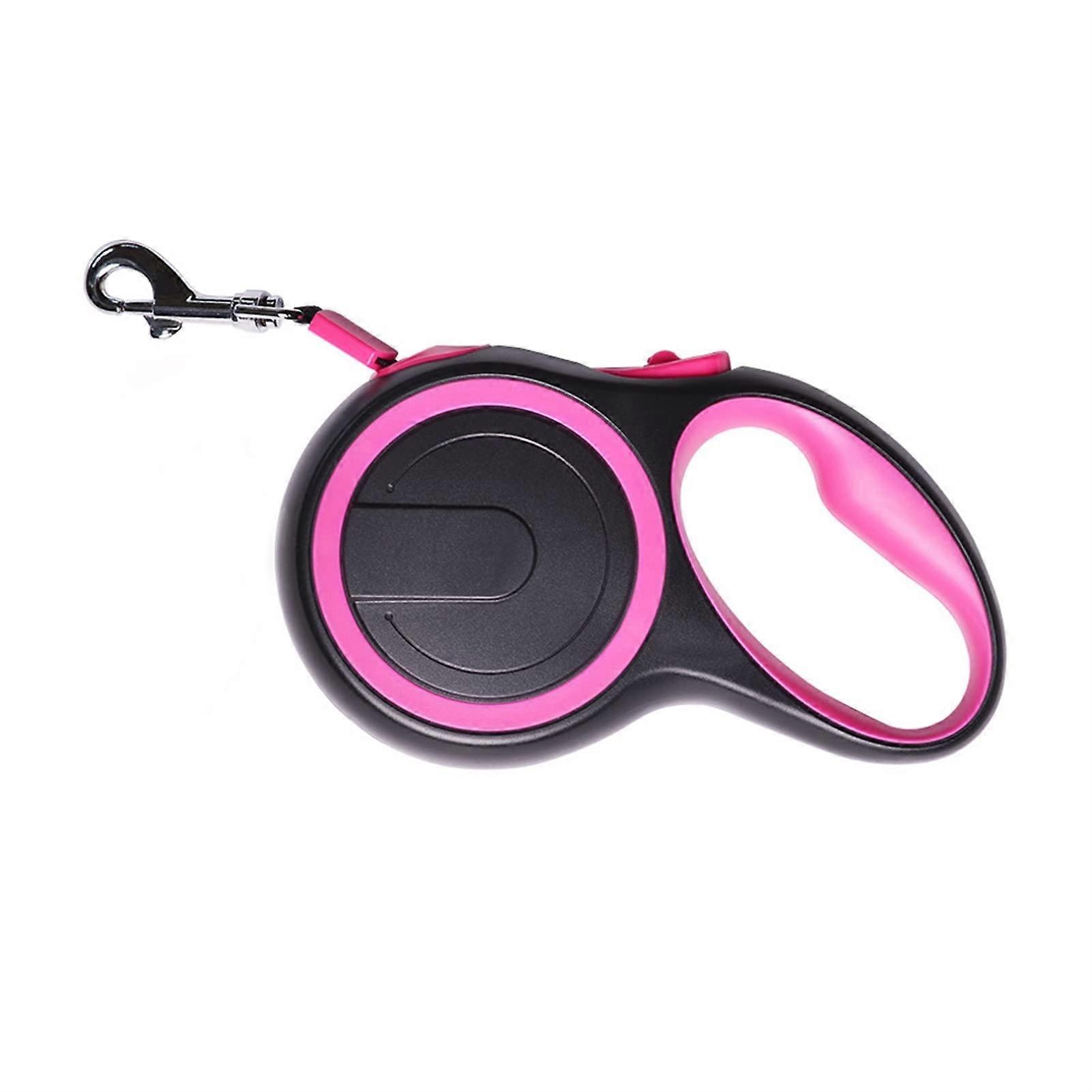 Adjustable Dog Leash 8m for Large Dogs, Retractable Nylon Pet Leash, Pink Color, Supports Up to 50kg